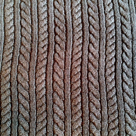 Lauren Ralph Lauren Black Crew Neck Cable Knit 100% Cotton Sweater Size M - Picture 6 of 7